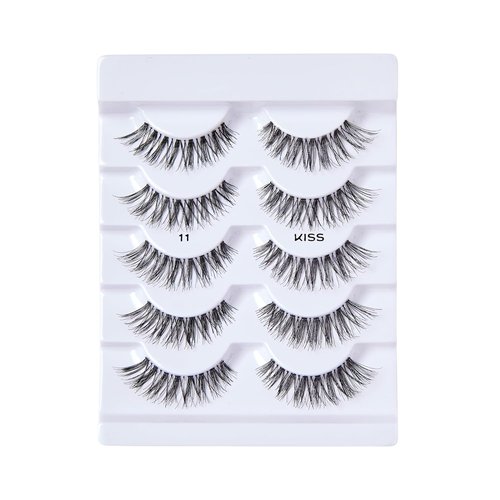 KISS So Wispy False Eyelashes - 12mm, Easy to Apply & Reusable | Includes 5 Pairs of Lashes