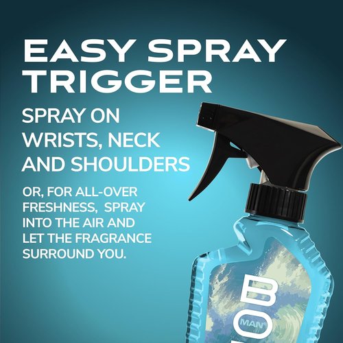 BOD Man Blue Surf Body Spray - Refreshing Fragrance for All-Day Wear | 8 Fl Oz
