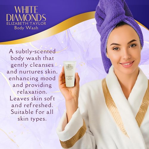 Elizabeth Taylor White Diamonds Perfume Gift Set - 4 Piece Collection | 1.7 Ounce EDT for Women