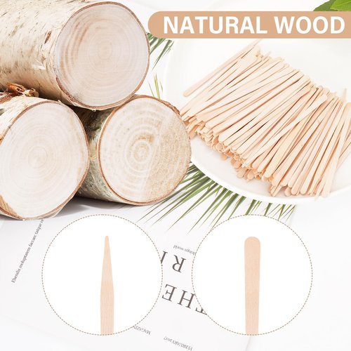 1200 Pcs Eyebrow Wax Sticks, Small Wooden Waxing Sticks, Wax Spatulas Craft Applicator Sticks for Body Hair Removal, Eyebrow Lip Nose Brow Facial Smooth, Skin-Spa Home Usage