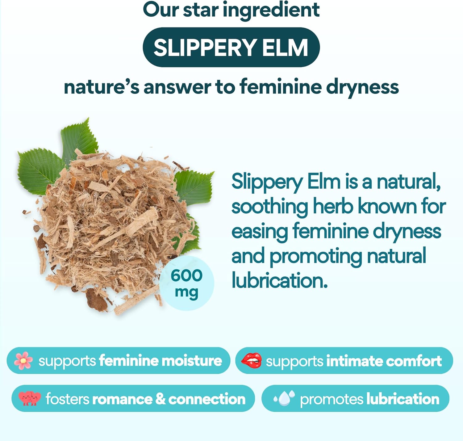 VoomVaya Vaginal Moisturizer - Slippery Elm Relief for Women Over 40 | 60 Capsules for Dryness