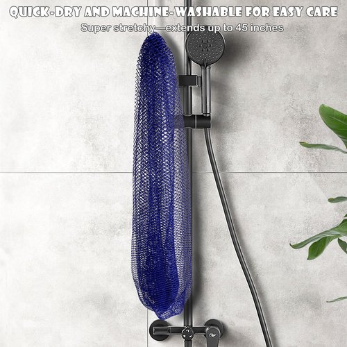 SubSahara African Net Sponge Authentic - 2 Pieces Exfoliating Scrubber for All Skin Types, Ideal for Face & Body Daily Use, Durable, Gentle Exfoliation (Blue & Purple)