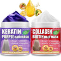 Skiennix Keratin Hair Treatment - Purple Hair Mask for Brassy Blonde & Platinum Hair | Deep Conditioner with Argan & Jojoba Oil