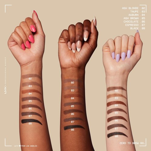 NYX PROFESSIONAL MAKEUP Zero To Brow - Longwear Eyebrow Gel in Ash Blonde for Perfectly Defined Brows