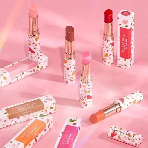 Vegan J. Lip Balm – Long-Lasting Hydration with Natural Color – Korean Beauty, Oasis Plant Complex, Silicone-Free, Vegan & Cruelty-Free Lip Care (002 Blush Pink)