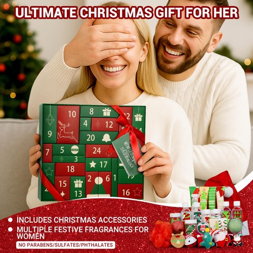 Advent Calendar 2025 by Green Canyon Spa Christmas Advent Calendars Christmas Gifts for Women Advent Beauty Calendar 2025 Spa Gifts for Women 24 Days Countdown Calendar