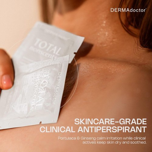 DERMAdoctor Deodorant Wipes - Refreshing Antiperspirant for Hyperhidrosis | 30 Individually Wrapped Wipes