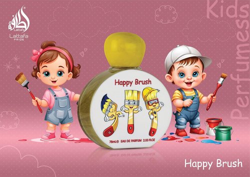 Lattafa Pride Kids Eau de Parfum Spray - Happy Brush Scent, 2.53 Ounce | 75 ml