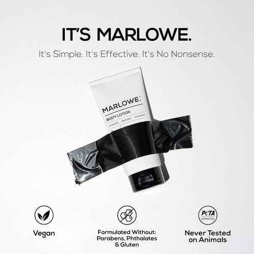 Marlowe. Men's Body Lotion - Hydrating Daily Moisturizer with Aloe Vera & Amino Acids | 8 oz Tube, Fresh Sage & Fir Scent