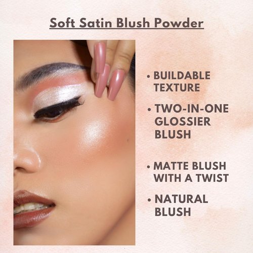 GA-DE Idyllic Soft Satin Blush Powder - Silky, Buildable Cheek Makeup for a Flushed Look - 0.28 oz
