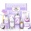 Lavender Spa Bath and Body Gift Set - Relaxing Self Care Baskets for Women - Birthday Gifts for Her, Sister, Mom, Wife