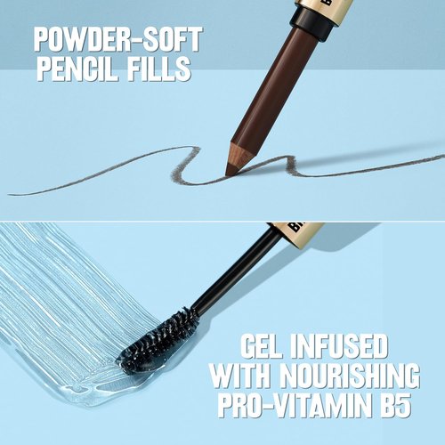 Revlon ColorStay Brow Fantasy - All-In-One Eyebrow Powder Pencil & Shaping Gel | 16HR Smudge-Proof, Medium Brown