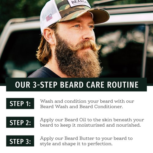 Live Bearded Beard Oil, 1 fl oz - Premium All-Natural Jojoba - Made in the USA - Hair and Skin Care for Men with Dry, Flaky Patches | Forge Scent - Hinoki Cypress, Clove, Amber