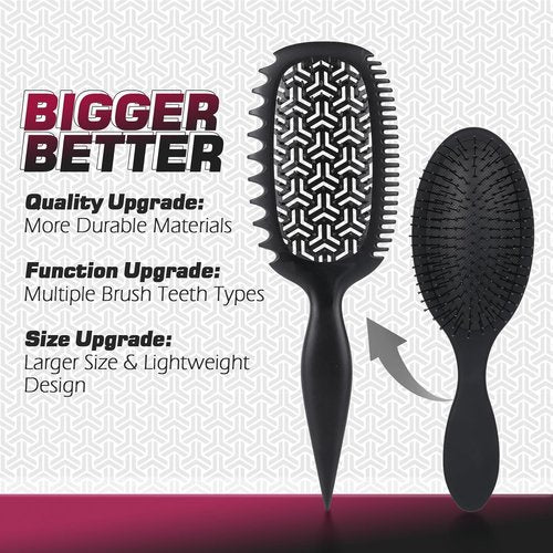 Candy Brush Curl Defining Vented Hair Brush - Effortlessly Detangle & Style All Hair Types