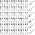 200 Pieces Nail Clippers Bulk Stainless Steel Fingernails Cutters Pointed Toenail Trimmers Manicure Pedicure Tool Set with Key Chains for Kids Men and Women