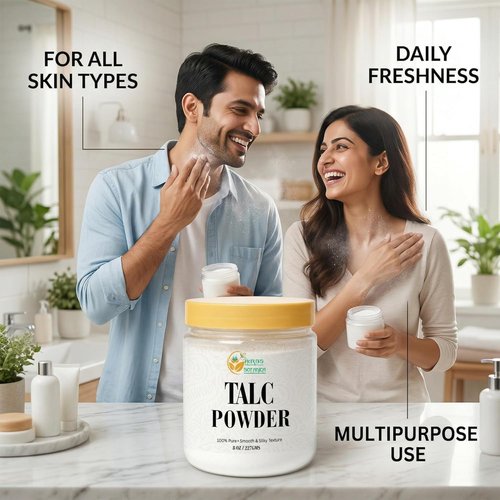 Herbs Botanica Talcum Powder - 8 oz Fine Talc for Body Freshness | Smooth, Unscented Formula for DIY Cosmetics & Personal Care