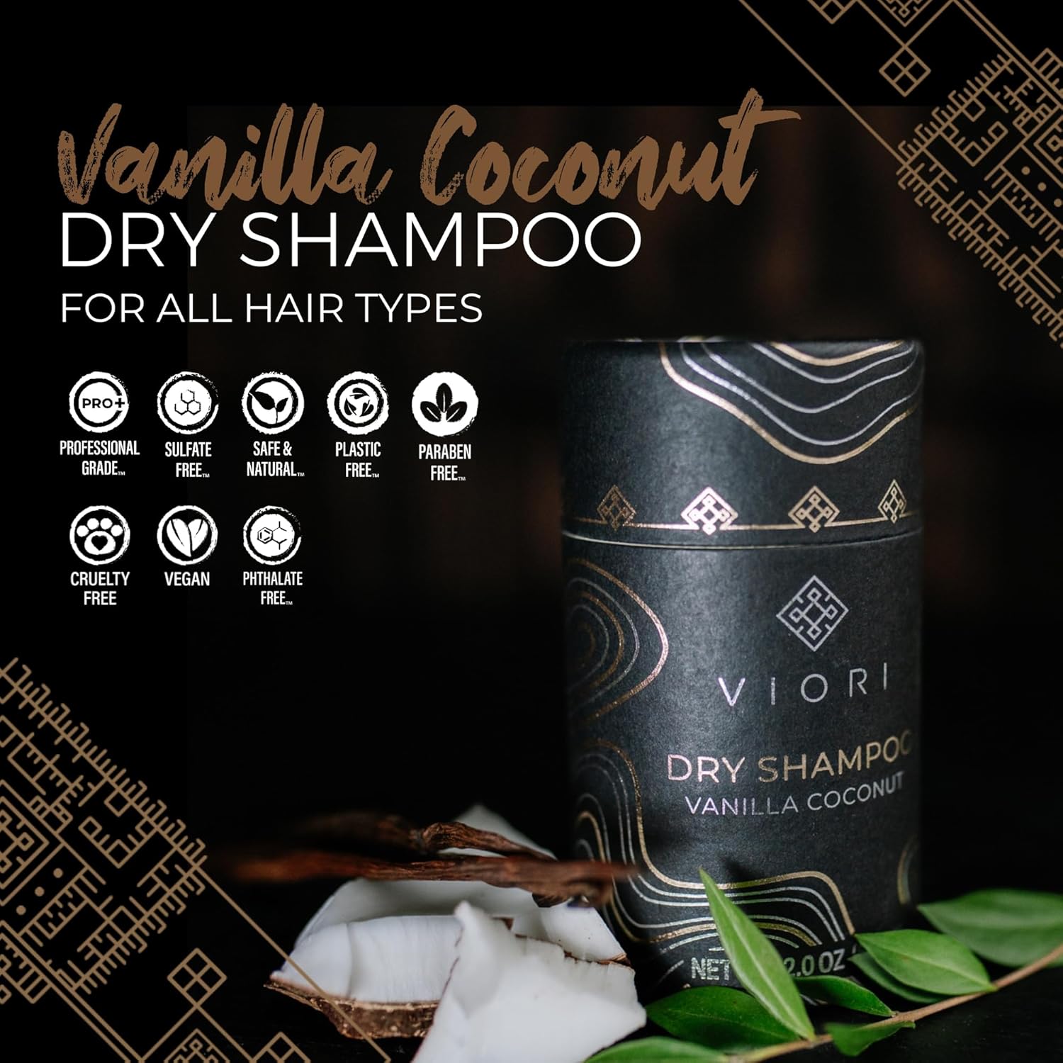 Viori Dry Shampoo Powder | Vanilla Coconut - Fast-Absorbing, Volumizing Formula for Oily Hair