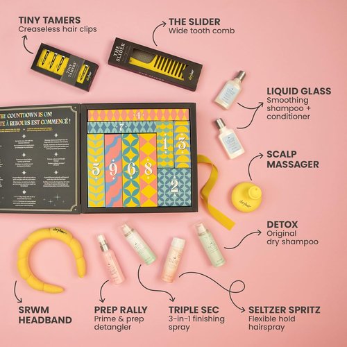 Drybar House of Blowouts Starter Kit - Travel Size Hair Styling Products & Accessories for Perfect Blowouts
