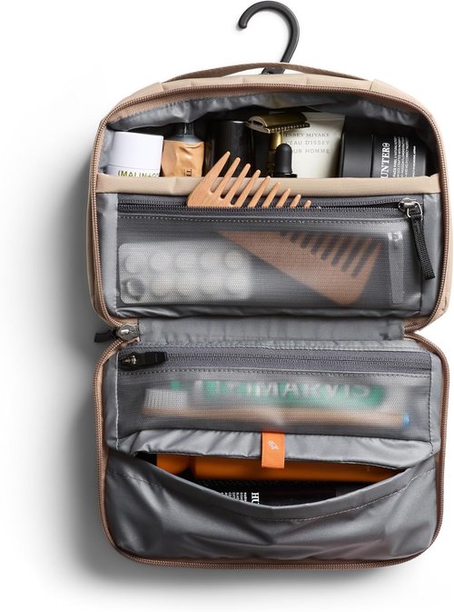 Bellroy Hanging Toiletry Kit - 3L Travel Bag for Men & Women | Stylish Stone Design