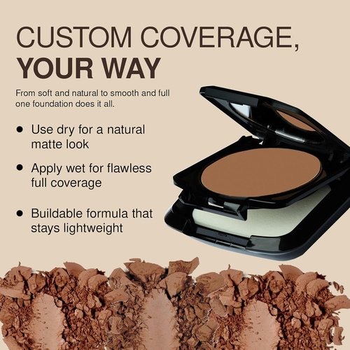 Palladio Dual Wet & Dry Foundation - Squalane Infused for Maximum Coverage | Laurel Nude, All-Day Wear