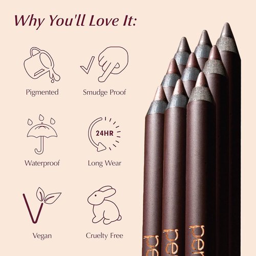 PERSONA 24HR Chocolate Waterproof Eyeliner Pencil - Creamy, Smudgeable Formula for All-Day Wear | Vegan & Cruelty-Free