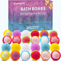 Bath Bombs Birthday Gifts for Women & Men, 24-Pack Valentines Day Gifts for Her & Him Set, Aromatherapy Bubble Bath, Handmade Natural & Organic, Spa Relaxing Gifts for Wife Girlfriend Coworkers