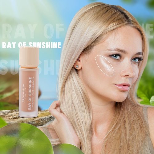 Profusion Cosmetics Liquid Highlighter - Blendable & Buildable Formula with Vitamin A & E | Sunkissed Shade