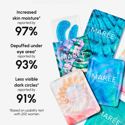 MAREE Eye Gels - Cooling Pads Under Eye Patches for Puffy Eyes and Dark Circles with Collagen & Hyaluronic Acid - Anti Wrinkles Under Eye Masks Skincare Treatment for Puffiness - Parches Para Ojeras