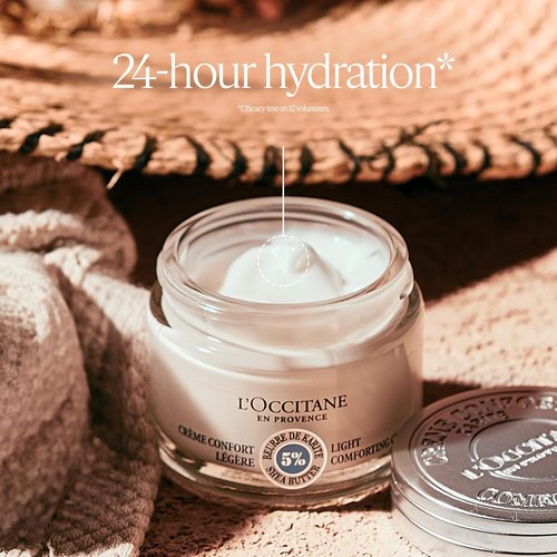 L'OCCITANE 5% Organic Shea Butter Face Cream - Lightweight, Hydrating & Soothing for Sensitive Skin | Vegan & Non-Comedogenic