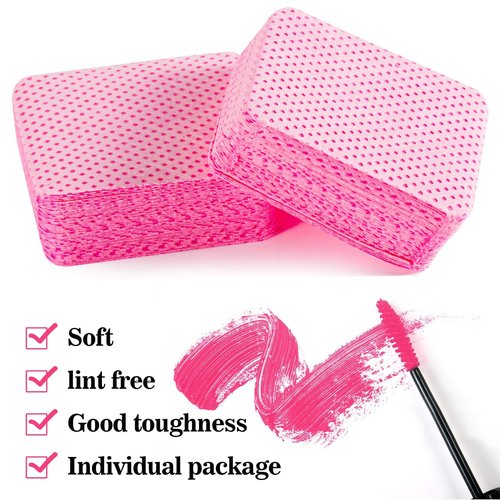 MAQIHAN 1800 Lint Free Nail Wipes - Pink Acetone Free No Lint Nail Pads For Gel Polish Glue Remover, Nail Art Supplies, Essentials Stuff for Nail Tech, Nail Care Product, Lash Extension Supplies