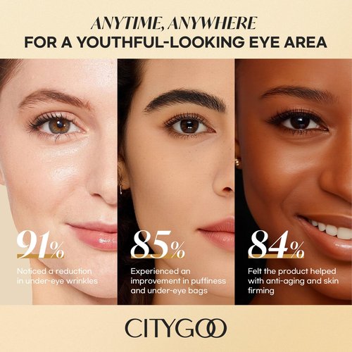 CITYGOO Retinol Eye Stick Hydrating: Dark Circle & Puffiness Balm with Retinol & Collagen - Anti Aging Wrinkle Cream For Women - Travel Friendly and Korean Skin Care 0.35oz/10g