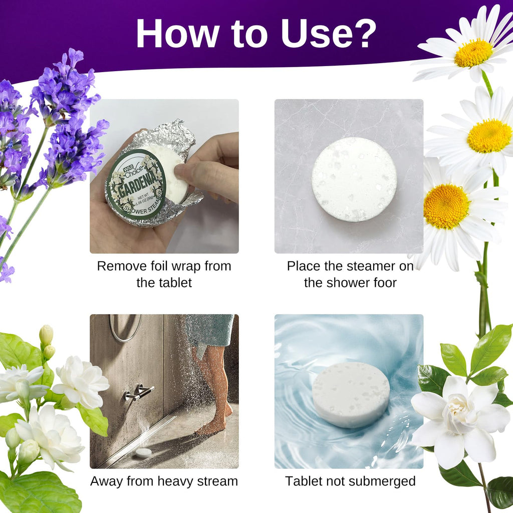 W&E Choice Shower Steamers Aromatherapy 8 Counts, Christmas Gifts for Women, Shower Bombs with Natural Essential Oils for Daily Relaxation & Stress Relief, Birthday Gifts for Wife, Mom