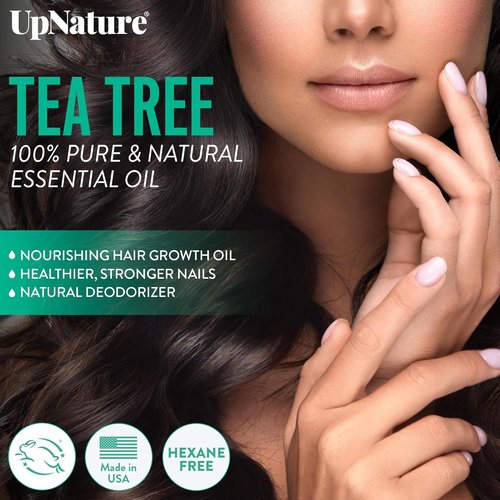 UpNature Tea Tree Essential Oil Roll-On - 100% Natural Skin Treatment for Clear Complexion