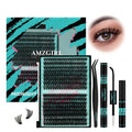 Lash Clusters Kit 320Pcs 60D 80D DIY Individual Lashes Extension Kit Lash Bond And Seal Lash Remover For Eyelashes Extensions Lash Applicator Tool For False Eyelash Cluster Kit(60D80D,D-Mix10-16mm)