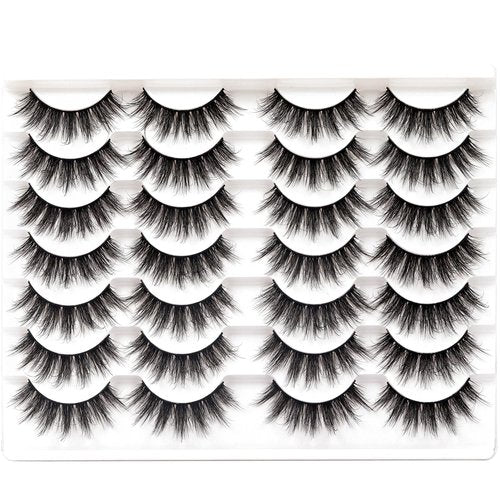 Fyonas Fluffy Lashes Wispy False Eyelashes Natural Look Volume & 3D Faux Mink Strip Lashes 15-18mm (815)