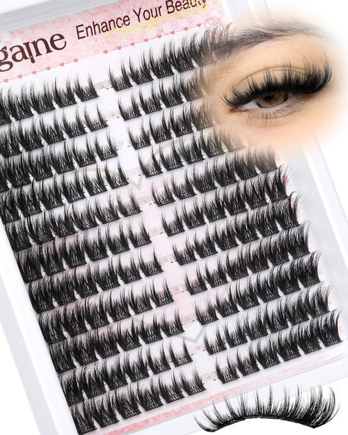 Cat Eye Lash Clusters With Spikes Manga Eyelash Clusters Wispy Cluster Eyelash Extensions C-Curly Left&Right Lash Clusters Anime Individual Lashes Pre-Mapped DIY Lash Extensions 10-18MM by Zegaine