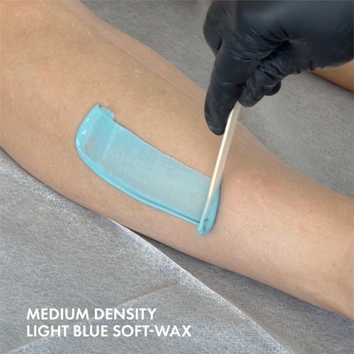 Italwax Flex Aquamarine - 397g / 14oz - Soft wax for hair removal - Unscented - Liposoluble syntetic formulation - Ideal for waxing all body area