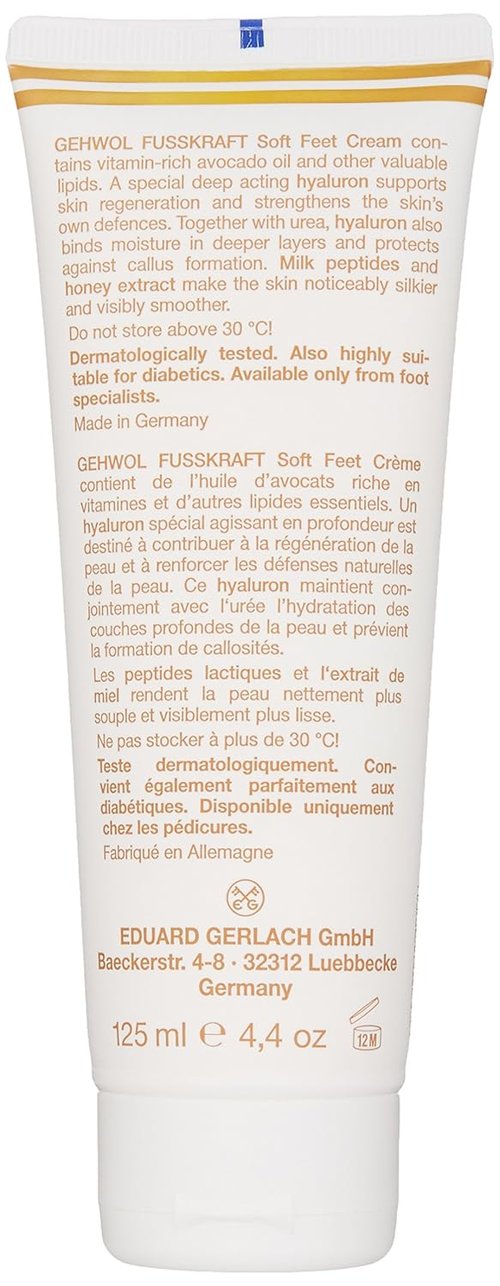 GEHWOL Soft Feet Cream - Nourishing Moisturizer for Dry Skin | 4.4 Ounce Tube