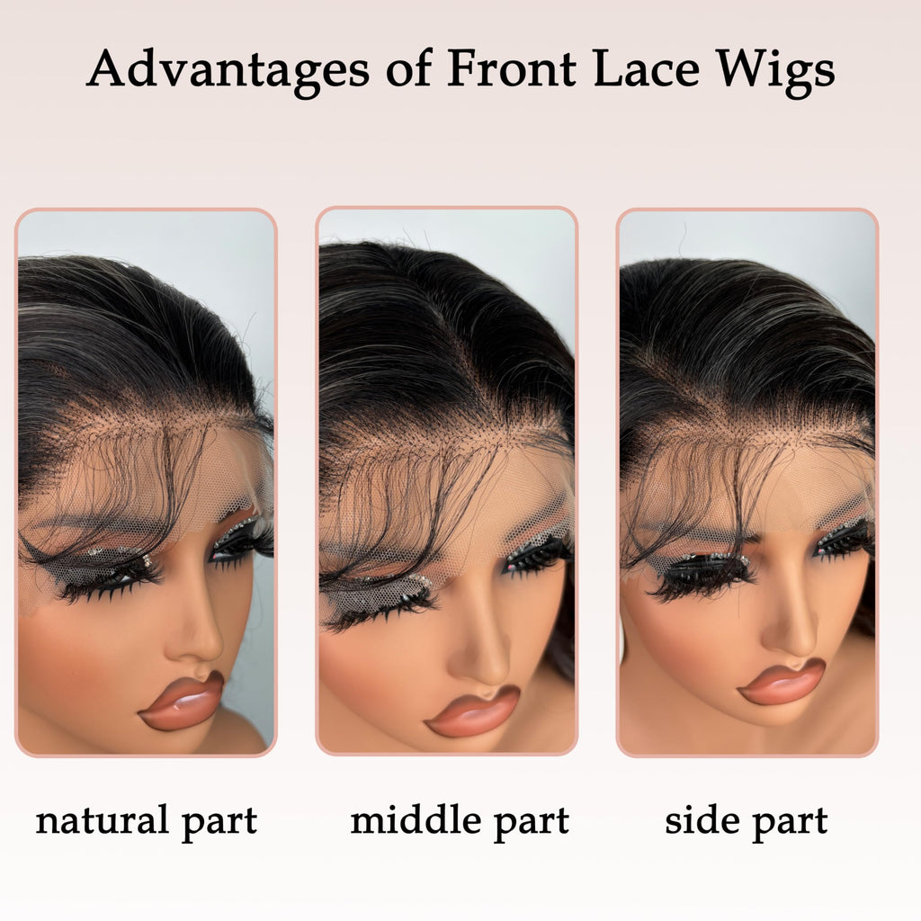 ZadaBelly Highlight 30 inch Body Wave 13x4 Lace Front Wig Brown Base with Black Wavy Hair Pre Plucked Hairline with Baby Hair, Transparent glueless Lace Synthetic Wig for Women Heat Resistant