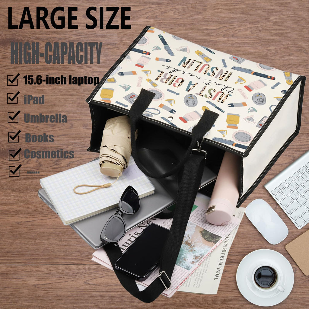 WZMPA Diabetes Insulin Makeup Bag Diabetes Awareness Gifts Just A Gil That Needs Insulin Zipper Bag Diabetic Supply Kit (Just a girl insulin BG)