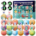 20 Pack Galaxy Bath Bombs for Kids with Space Explorer Toys, Cosmic Adventure Kids Bath Bombs with Astronauts, Rockets, Planets & Glow-in-The-Dark Aliens Inside,End-of-School Year Gifts