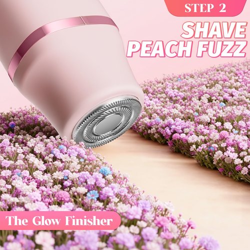 Bikini Trimmer for Women, IPX7 Waterproof, Painless Rechargeable Electric Razor Remover, 2-in-1 Facial & Pubic Hair Removal for Sensitive Skin, Portable Travel Size, Women’s Gift, Pink