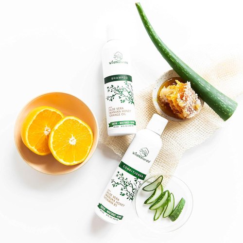 Manuka Honey Shampoo & Conditioner Set - Soothing Moisturizing Formula for Eczema & Curly Hair