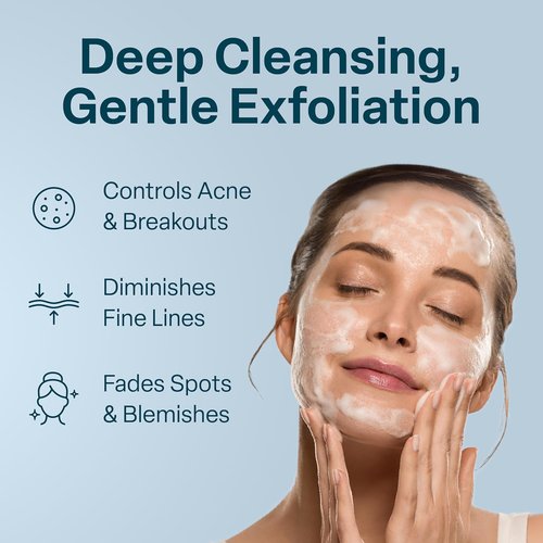 QRxLabs 5% Glycolic Acid Gel Cleanser - Exfoliating AHA for Smoother Skin & Pore Care | 6 Fl Oz