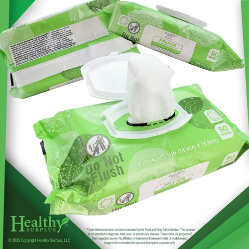 Equate Exfoliating Wet Cleansing Towelettes - Wipes and Vital Volumes Tips Card