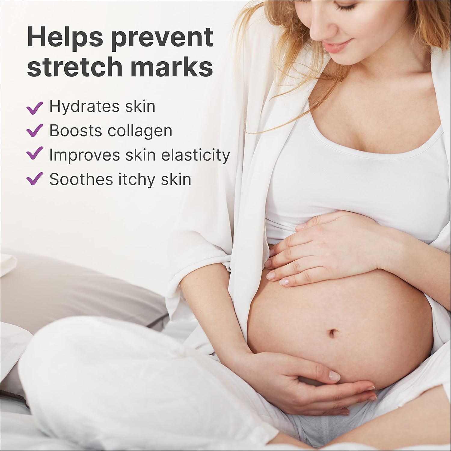 TriLASTIN Stretch Mark Cream - Hydrating Pregnancy Belly Lotion with Shea Butter & Vitamin E | 4 oz, 2 Pack