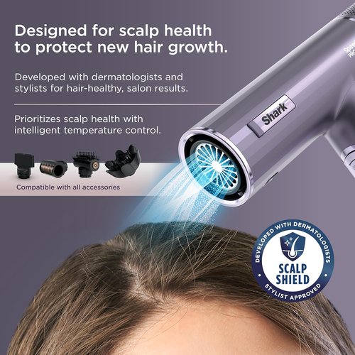 Shark SpeedStyle Pro Flex Hair Dryer System - High-Velocity, Lightweight, Ionic with Scalp Shield & IQ Styling Suite