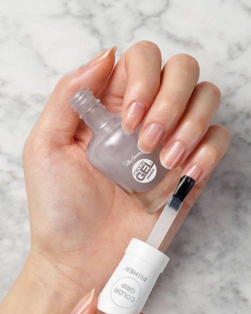 Sally Hansen Miracle Gel Nail Polish Shiny Top Coat + Sally Hansen Miracle Gel Color Grip Primer, 0.5 fl oz