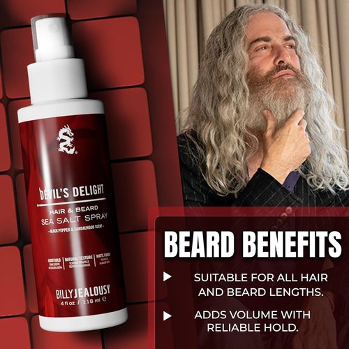 Billy Jealousy Sea Salt Spray - Texturizing & Volumizing Hair Spray for All Hair Types