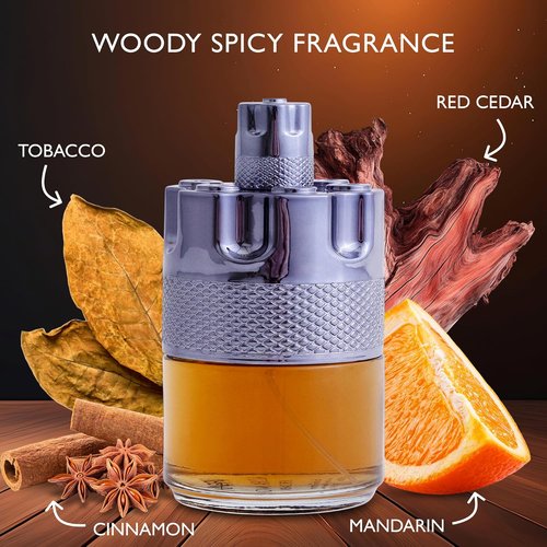 Azura Noir After Dark Eau De Parfum for Men - Woody Spicy Fragrance - Long-Lasting 100ml Cologne